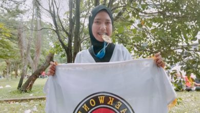 Dhea Alesandra Antoni Alam, Usai Mengikuti Pertandingan Sumsel Open dan Meraih medali Emas. (mitratoday.com/Iswan).