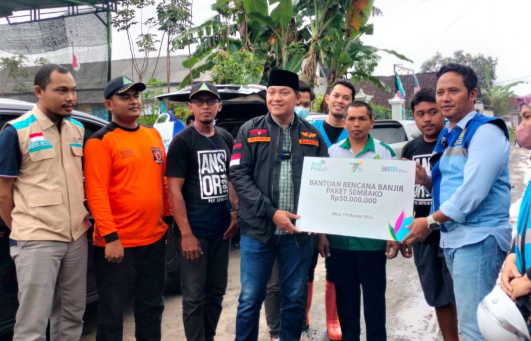Jalankan Amanah PLN, Ansor Kabupaten Blitar Salurkan Bantuan Ke Korban